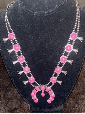 Faux Navajo pearl squash blossom
Necklace